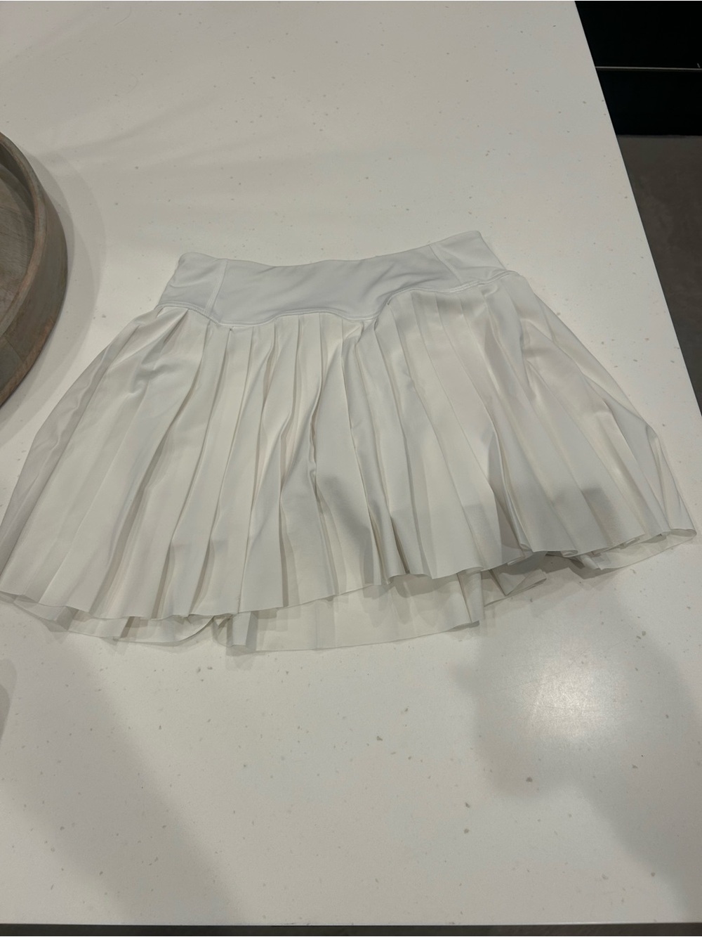 White Pleated Athleta Mini Skirt